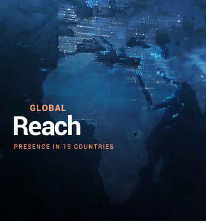 Global reach presence in 15 countries